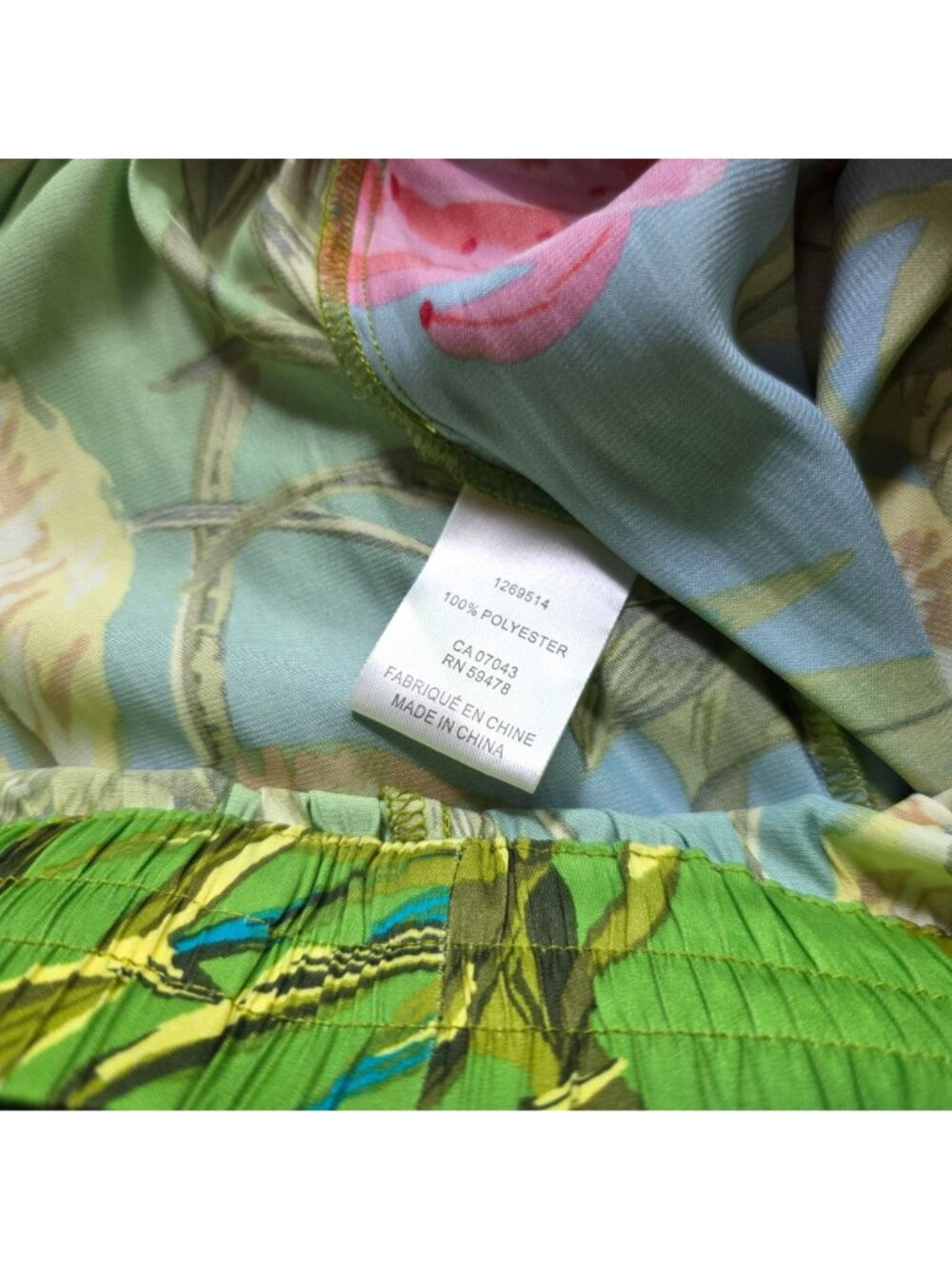 Rachel Roy Womens Wide-Leg Pants Size XS Tropical Print W/ Beaded Tie Detail NWT - Picture 11 of 11